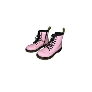 Dr. Martens Pink Patent Combat Booties - Girl’s Size 1